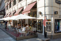 Café Sacher on Philharmonikerstrasse opposite the State Opera House, a typical Viennese coffee/cake house