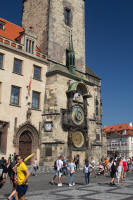 Composite of the Astronomical Clock and Old Town Hall clock tower