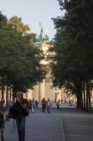 The rear of the Brandenburg Gate from a path in the Tiergarten