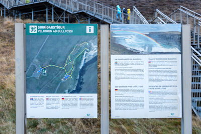 Gullfoss information board