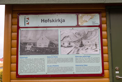 Hofskirkja information board