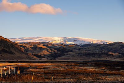 Views of Eyjafjallajökull from a rest stop