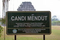 Mendut temple sign