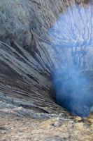 Panorama of the interior of the crater of Mount Bromo