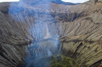 Vertical composite of the interior of the crater of Mount Bromo