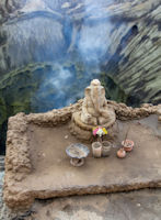 Ganesha shrine on the rim of the crater of Mount Bromo