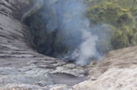 Out-of-focus movie of the interior of the crater of Mount Bromo