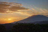 Mount Raung at sunset