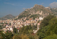 Taormina town from near the Greek theatre