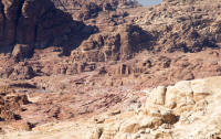 Panorama 1 of Petra from the road to Little Petra
