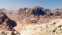 Panorama 2 of Petra from the road to Little Petra