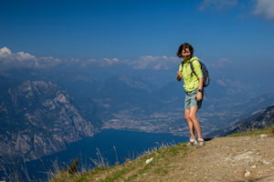 Magda and the northern end of Lake Garda