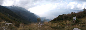 Panorama looking south down Lake Garda