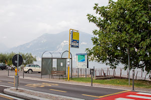 Bus stop at Brenzone