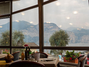View across the lake from the Rely Hotel restaurant