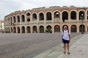 Tourist and Verona Arena