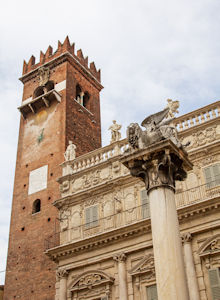 Torre del Gardello and Palazzo Maffei