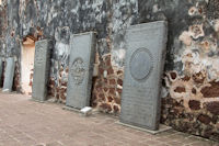 Dutch headstones in St Paul's church