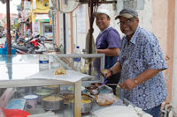 Nathan at a food stall