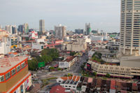 View north past the Komtar tower from the roof of the Hotel Neo+