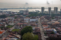View east to Penang mainland from the roof of the Hotel Neo+
