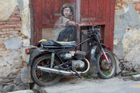 &ldquo;Old Motorcycle&rdquo; on Lebuh Ah Quee
