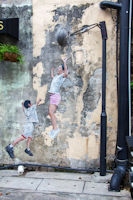 &ldquo;Children Playing Basketball&rdquo; on Lebuh Chulia