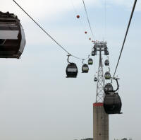 Cable cars seen from a cable car