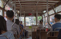 Upper deck of a tram on Hennessy Road