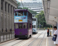 Trams by LegCo building