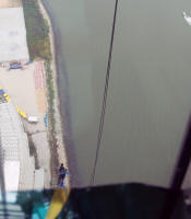 Bungy jumper falling past 58th floor
