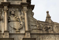 Carvings on the façade of the Church of St. Paul