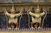 Mosaic ornamentation on the temple of The Emerald Buddha
