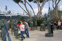 Bob Hope statue, and USS Midway