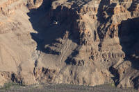 Helicopter flying in the Canyon