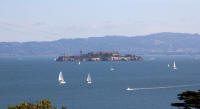 Alcatraz from near Southern end of the Golden Gate Bridge