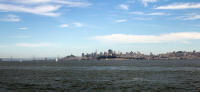 Southern end of Oakland Bay Bridge and downtown
