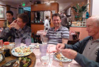 Dinner at a Chinese restaurant:  ???, ???, Brett, Ken