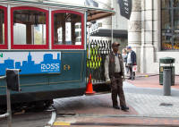 Turning a cable car at Powell-Market terminus