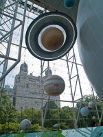 Solar system model outside the Hayden Planetarium