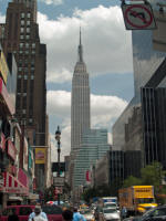Looking down 34th Street to the Empire State Building