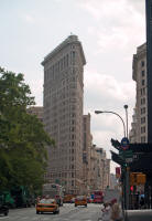 The Flatiron building, with Antony Gormley figure on the roof