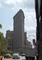 The Flatiron building, with Antony Gormley figure on the roof