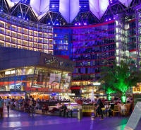Panorama inside the Sony Center near Potsdamer Platz