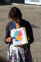 “Cold War” walk guide Maria, half Swedish, half Japanese, shows the sectors of Germany after WW 2