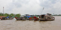 Floating market boats