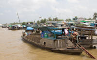 Floating market boats