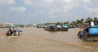 Floating market boats