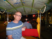 Tourist in tuk-tuk, Siem Reap [courtesy Polly Oakley]