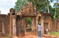 Carving over a doorway